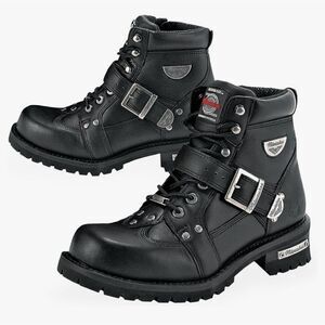 MILWAUKEE MOTORCYCLE CLOTHING COMPANY MB433 MEN'S BLACK ROAD CAPTAIN BOOT